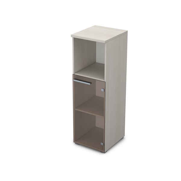 9П.017.4 Пенал средний со стеклом и нишей (400*450*1245) 9П.017.4 - фото 267823