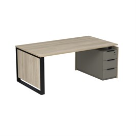 15СОУ.1609 Стол рабочий на опорной угловой тумбе (1660*930*750) 15СОУ.1609