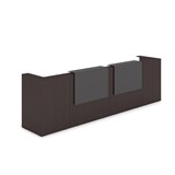 1КР-КЛ.202 Комплект Ресепшн с фартуком HPL (3854*749*1149) (без подсветки) 1КР-КЛ.202 - фото 262088