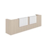 1КР-КЛ.202 Комплект Ресепшн с фартуком HPL (3854*749*1149) (без подсветки) 1КР-КЛ.202 - фото 262098