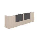 1КР-КЛ.202 Комплект Ресепшн с фартуком HPL (3854*749*1149) (без подсветки) 1КР-КЛ.202 - фото 262100