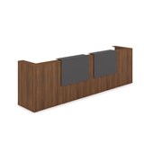 1КР-КЛ.202 Комплект Ресепшн с фартуком HPL (3854*749*1149) (без подсветки) 1КР-КЛ.202 - фото 262106