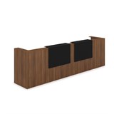 1КР-КЛ.202 Комплект Ресепшн с фартуком HPL (3854*749*1149) (без подсветки) 1КР-КЛ.202 - фото 262108