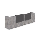 1КР-КЛ.202 Комплект Ресепшн с фартуком HPL (3854*749*1149) (без подсветки) 1КР-КЛ.202 - фото 262112