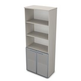 9Ш.005.21 Шкаф высокий со стеклом и открытыми полками (800*450*2045) 9Ш.005.21 - фото 268346