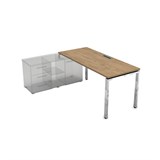 НСТЛ-П.989 Стол рабочий прямолинейный три опоры, левый (1400*800*750) НСТЛ-П.989 - фото 268999