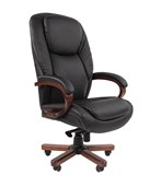 Кресло руководителя Chairman 408 нат.кожа/экокожа черн.(мультиблок) 42182 - фото 274187